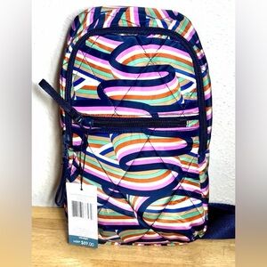 🎒Vera Bradley ‘Retro Ribbons’ Sling Backpack, Soooo Pretty, NWT 😃